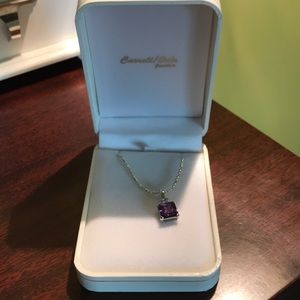 Amethyst sterling silver pendant